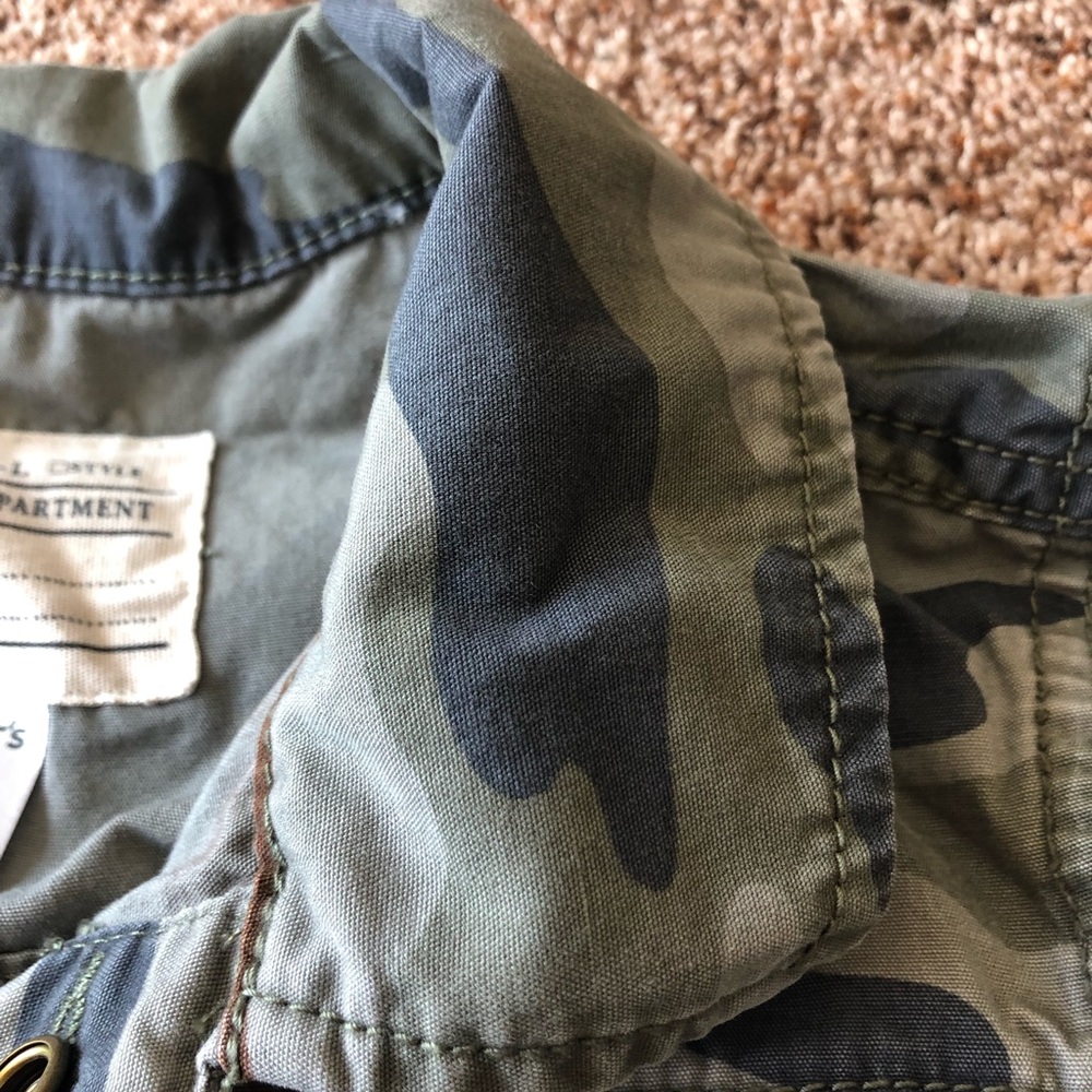 Carters boys blue , brown, green camouflage jacket with snap buttons - Picture 3 of 13